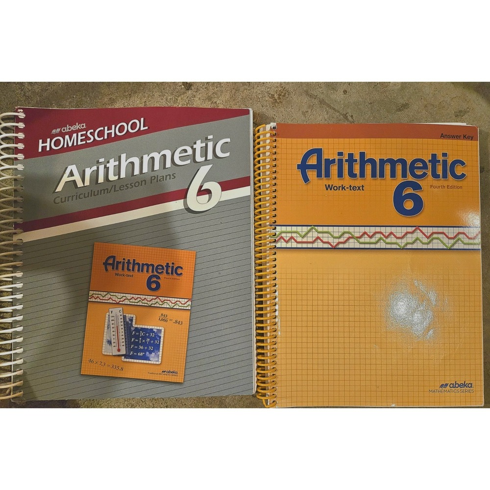 Abeka Arithmetic 6 Homeschool Lot, Answer Key, Teacher & Lesson Plans